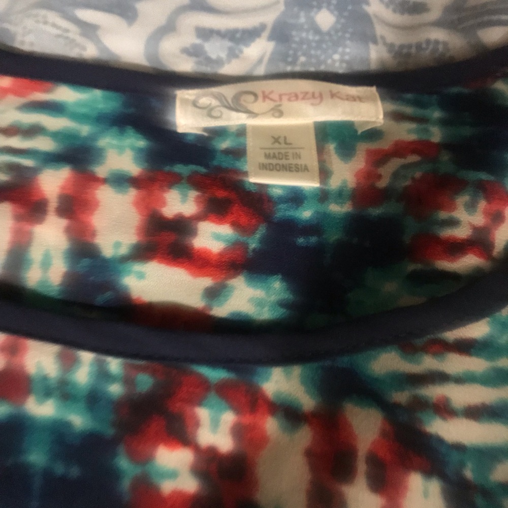 Multi colored tank top blouse